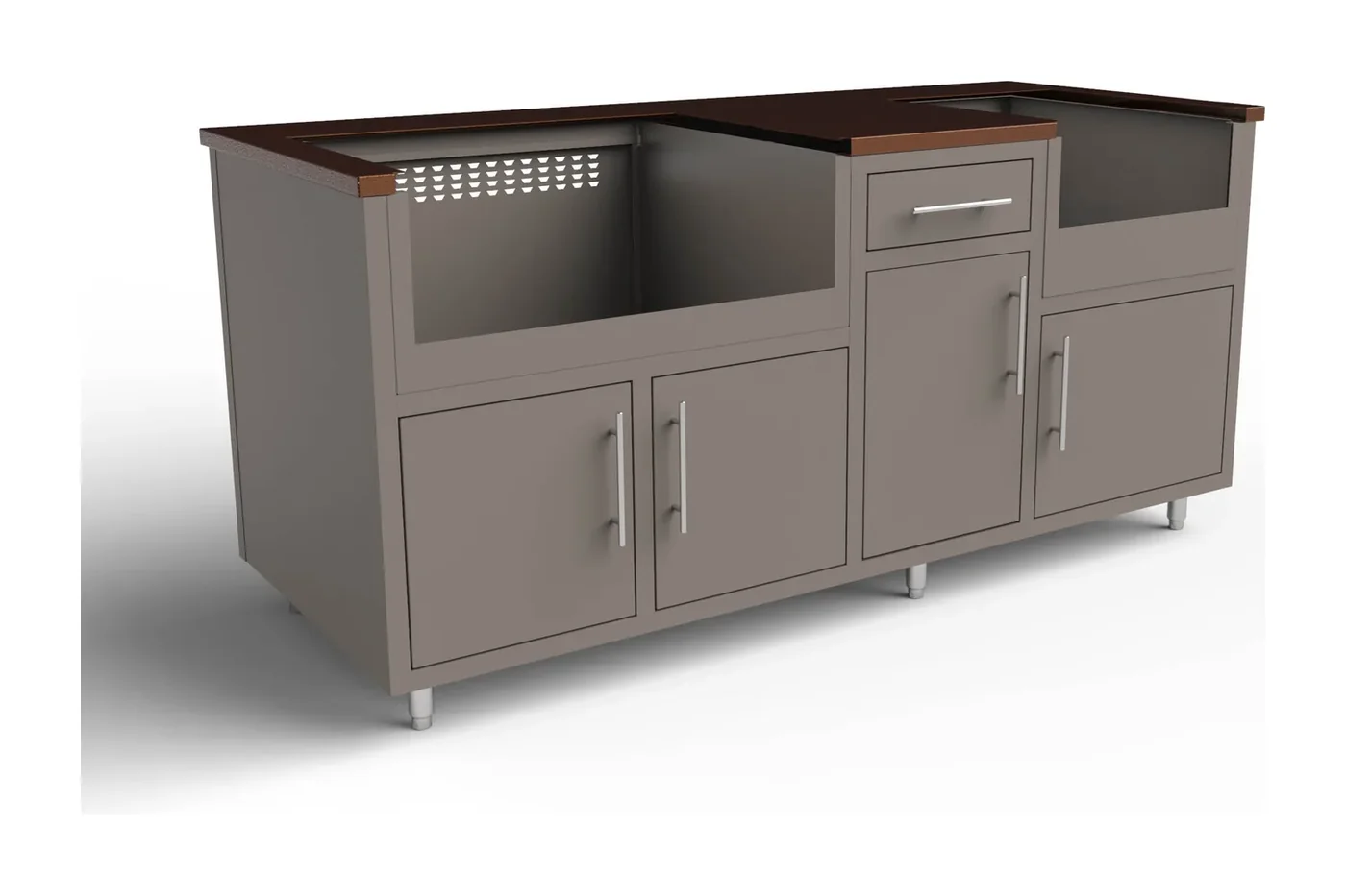 Coastal 76 Grill & Side Burner Island