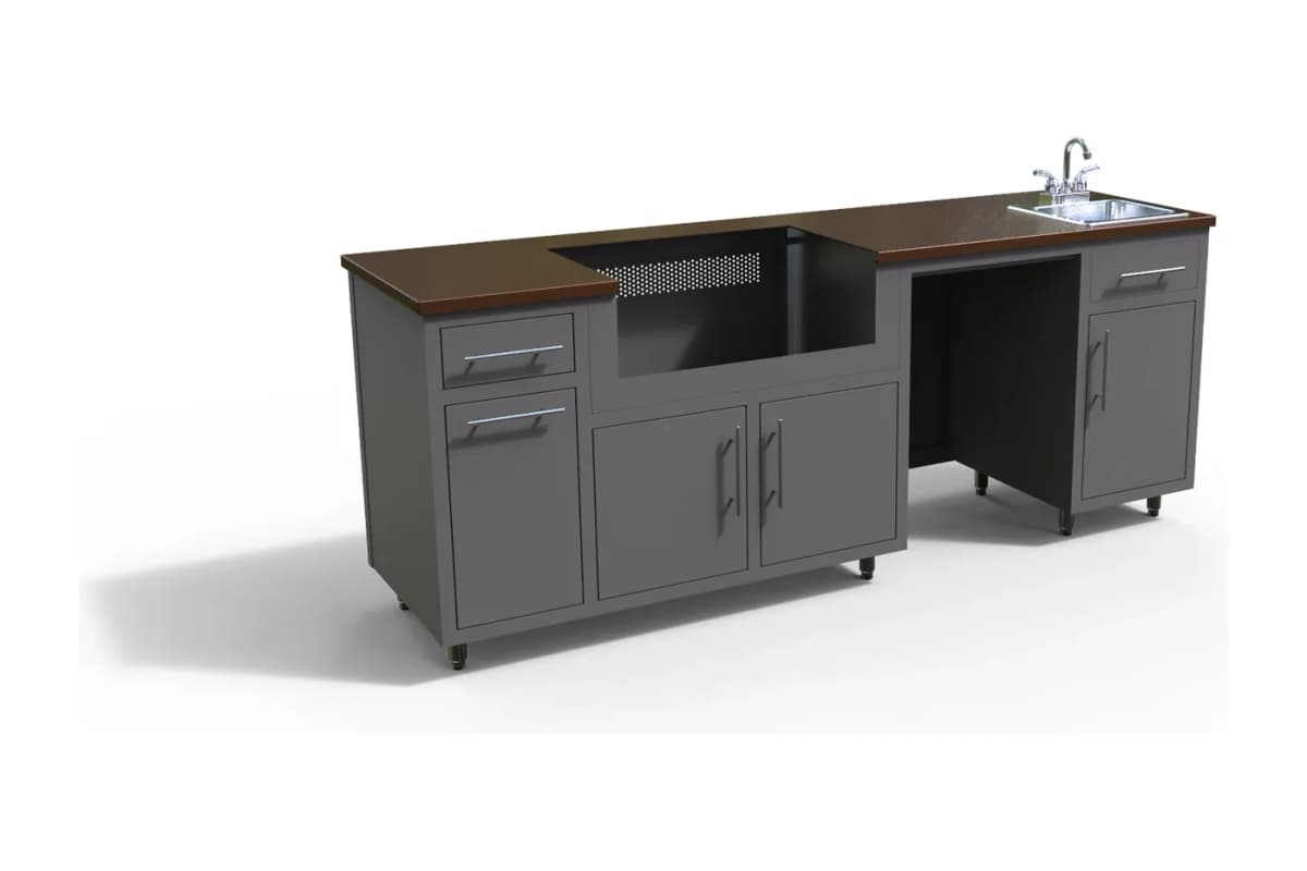 Coastal 93 Grill, Refrigerator & Sink Island