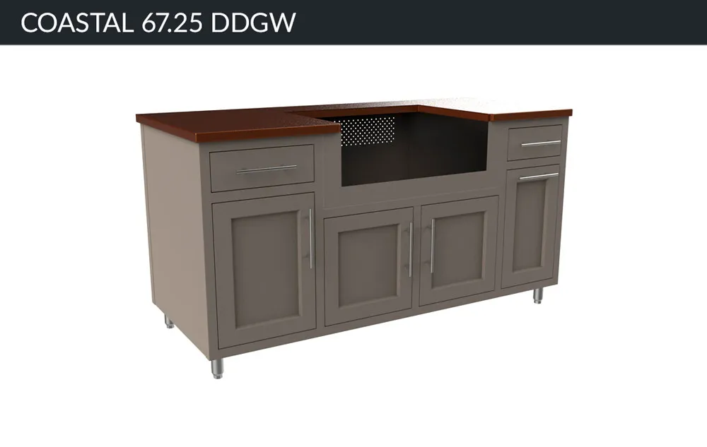 Coastal 67 Grill Island (Mirrored)