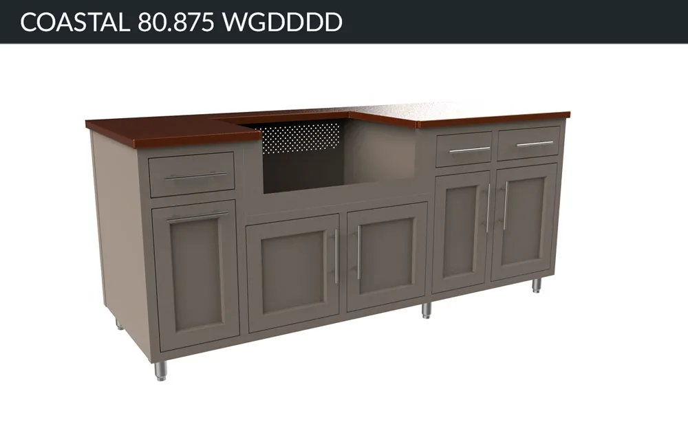 Coastal 80 Grill & Storage Island