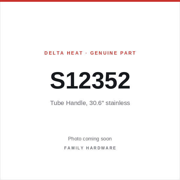 Tube Handle, 30.6" stainless (S12352) — photo coming soon