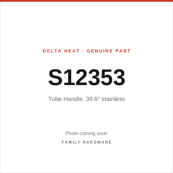 Tube Handle, 36.6" stainless (S12353) — photo coming soon