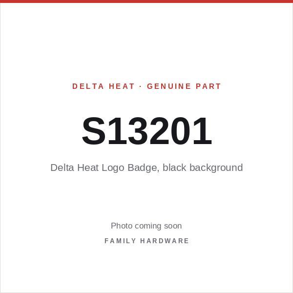 Delta Heat Logo Badge, black background (S13201) — photo coming soon