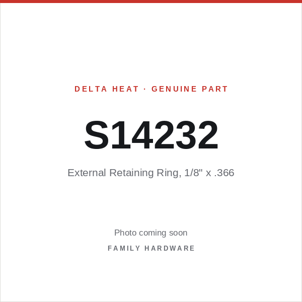 External Retaining Ring, 1/8" x .366 (S14232) — photo coming soon