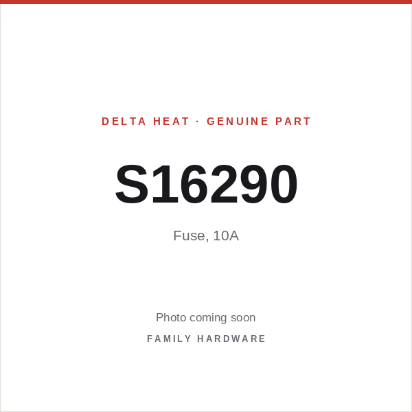 Fuse, 10A (S16290) — photo coming soon