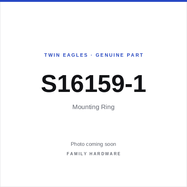Mounting Ring (S16159-1) — photo coming soon